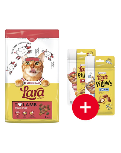 VERSELE-LAGA Lara Adult Lamb 7 kg karma dla kotów z jagnięciną + 2 przysmaki GRATIS