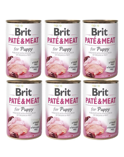 BRIT Pate&Meat puppy 6x400 g pasteet kutsikatele