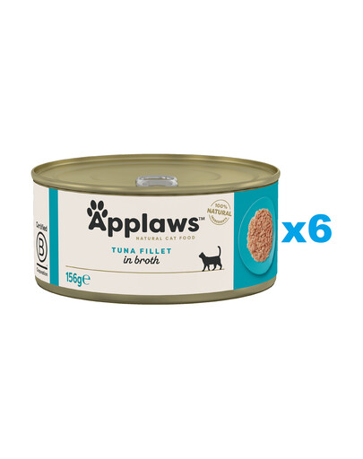 APPLAWS Cat Adult Tuna Fillet in Broth filet z tuńczyka w bulionie 6x156 g