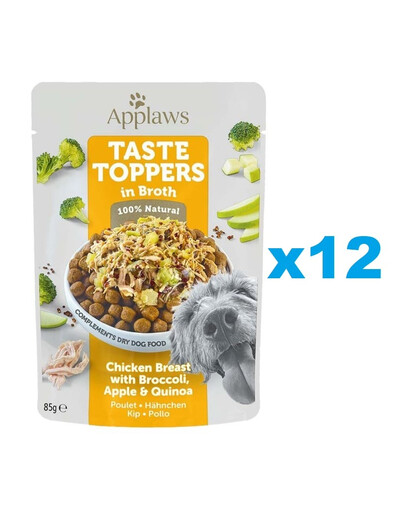 APPLAWS Taste Toppers kanafilee, brokoli ja kinoa puljongis 12 × 85 g