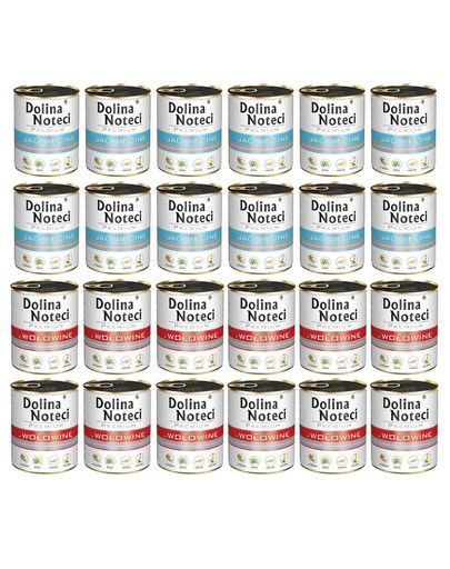 DOLINA NOTECI Mix smaków Premium Bogata w wołowinę i jagnięcinę 24x800g