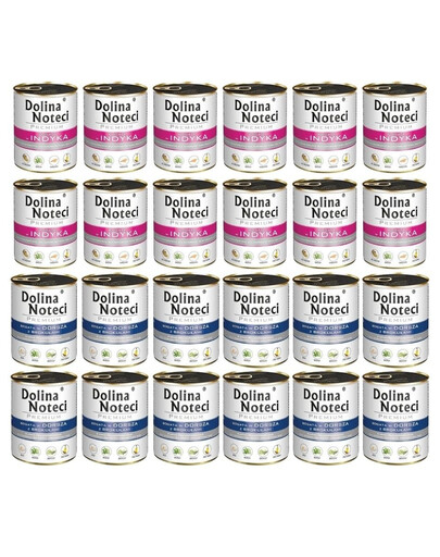 DOLINA NOTECI Mix smaków Premium Bogata w dorsza z brokułami i indyka 24x800g