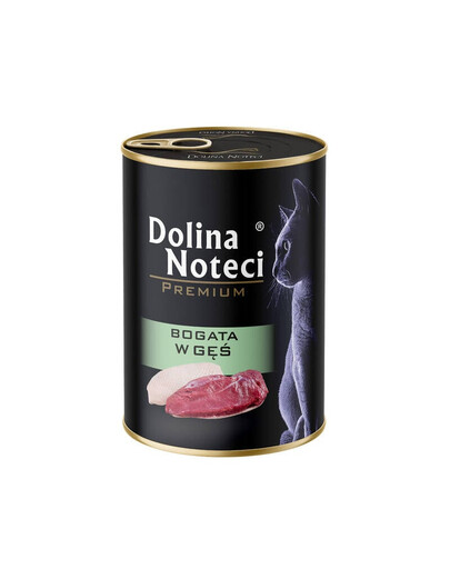 Premium Bogata w gęś dla kota 400 g