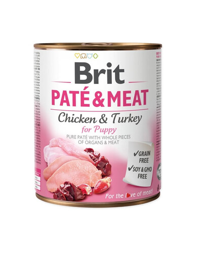 BRIT Pate&Meat puppy 800 g pasteet kutsikatele