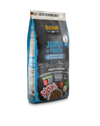 BELCANDO Finest Grain Free Junior Poultry M-XL 4x1 kg sucha karma dla szczeniąt ras średnich i dużych