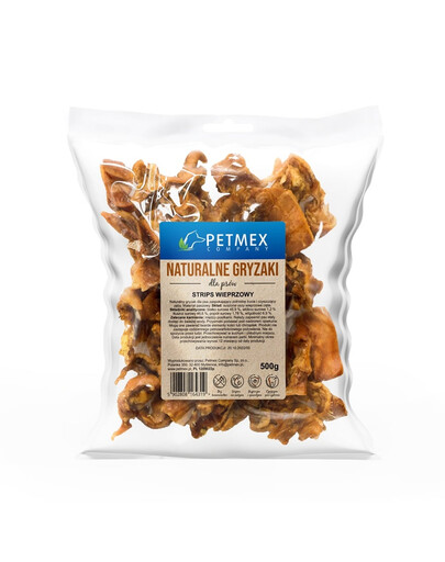 Strips wieprzowy 500g naturalny gryzak dla psów