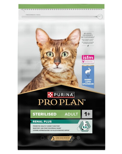 PRO PLAN Sterilised Renal Plus Bogata w królika 10 kg sucha karma dla kotów po sterylizacji