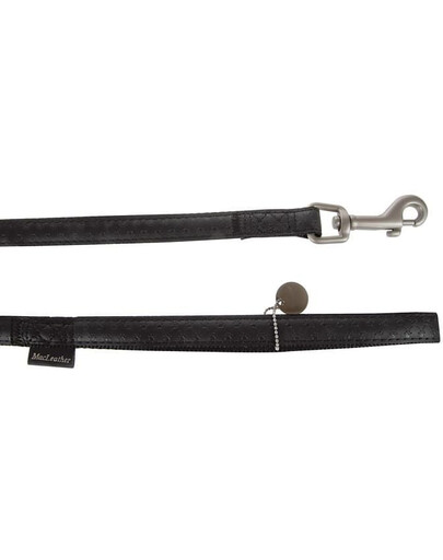 Smycz mac leather 20 mm / 1.2 m czarny