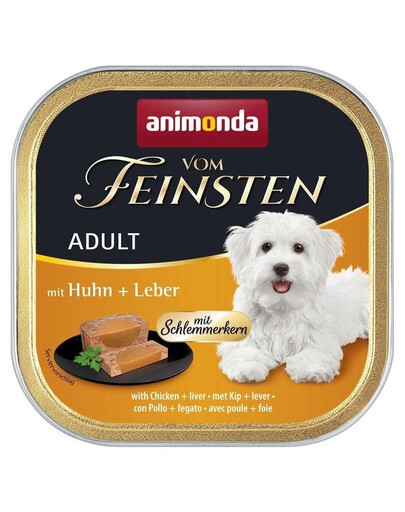 ANIMONDA Vom Feinsten Gourmet centre Adult z kurczakiem i wątróbką 150g pasztet dla psów