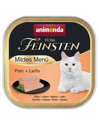 ANIMONDA Vom Feinsten Mild Menue Indyk i łosoś 100g pasztet dla kotów