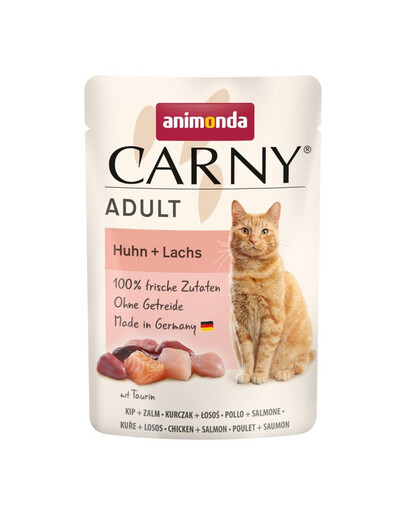 ANIMONDA Carny Adult Pouch Kurczak i łosoś 85g mokra karma dla kotów