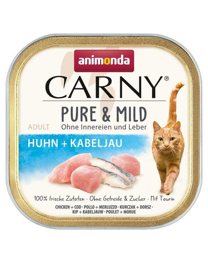 ANIMONDA Carny Pure & Mild Kurczak i dorsz 100g mokra karma dla kotów