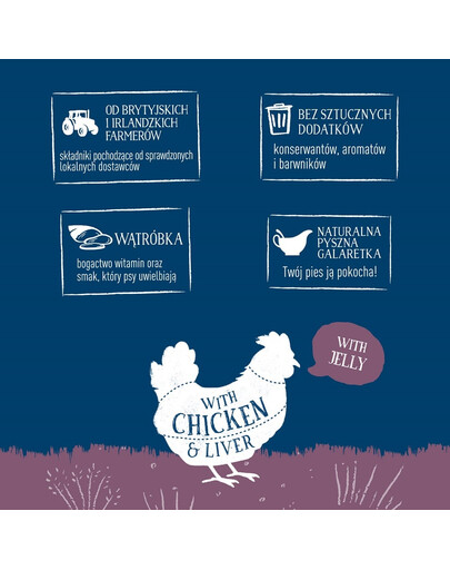 BUTCHER'S Original Recipe in Jelly, karma dla psa, kawałki z kurczakiem w galaretce, 400g