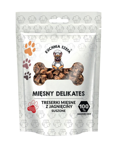 Mięsny Delikates Treserki Jagniecina 80g suszone przysmaki dla psów