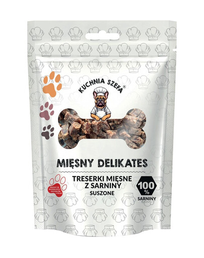 Mięsny Delikates Treserki Sarna 80g suszone przysmaki dla psów