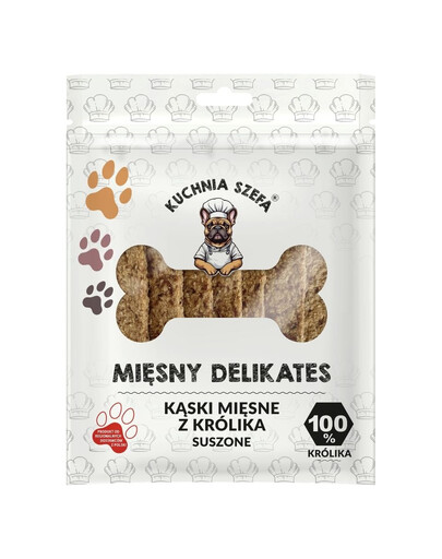 Mięsny Delikates Kaski Misne z Królika 7 szt. suszone przysmaki dla psów