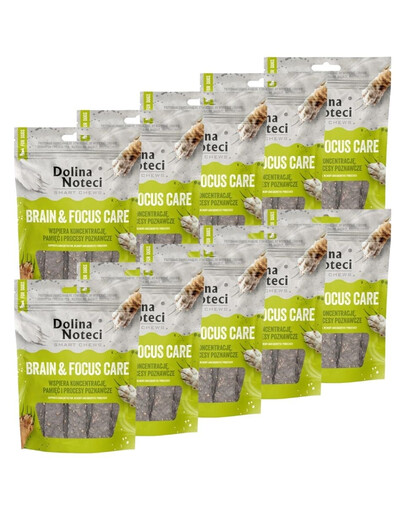 DOLINA NOTECI Smart Chews Brain & Focus Care 10x100g wsparcie funkcji poznawczych, suszone przysmaki dla psa