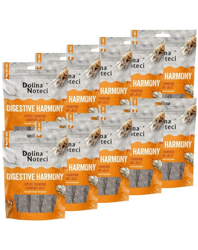 DOLINA NOTECI Smart Chews Digestive Harmony 10x100g wsparcie trawienia, suszone przysmaki dla psa