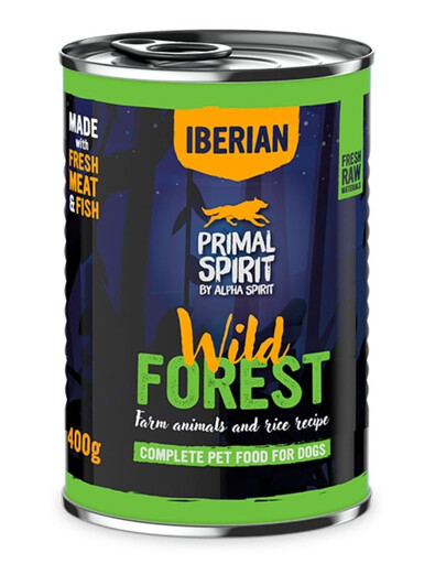 PRIMAL SPIRIT Iberian Wild Forest mokra karma dla psa 400g