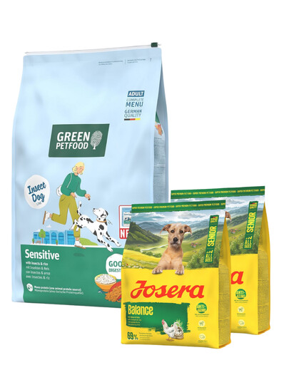 GREEN PETFOOD InsectDog Sensitive 10kg dla wrażliwych psów z owadami i ryżem + 2x900g karmy GRATIS