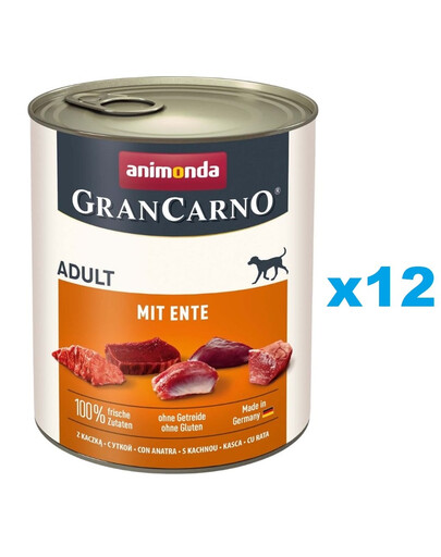 ANIMONDA Gran Carno Adult with Duck 12x800 g z kaczką dla dorosłych psów