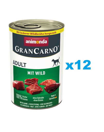 ANIMONDA GranCarno Adult dziczyzna 12x400g