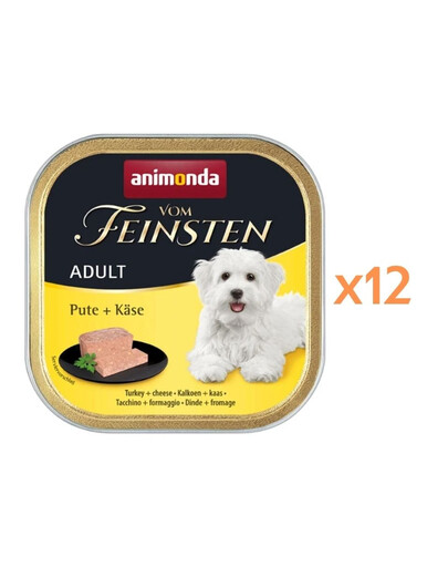 ANIMONDA Vom Feinsten Adult Indyk i ser 12x150g pasztet dla psów
