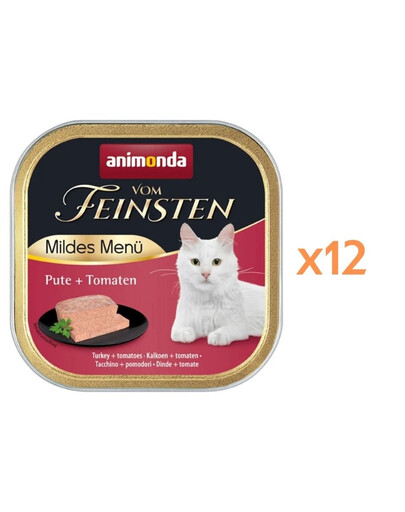 ANIMONDA Vom Feinsten Mild Menue Indyk i pomidory 12x100g pasztet dla kotów
