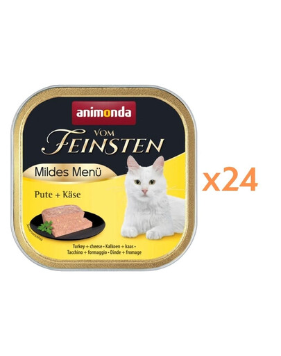 ANIMONDA Vom Feinsten Mild Menue Indyk i ser 24x100g pasztet dla kotów