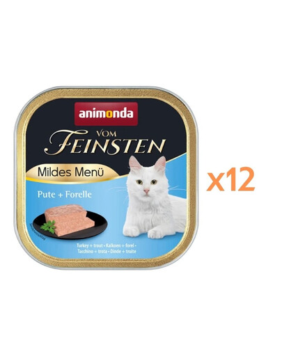 ANIMONDA Vom Feinsten Mild Menue Indyk i pstrąg 12x100g pasztet dla kotów