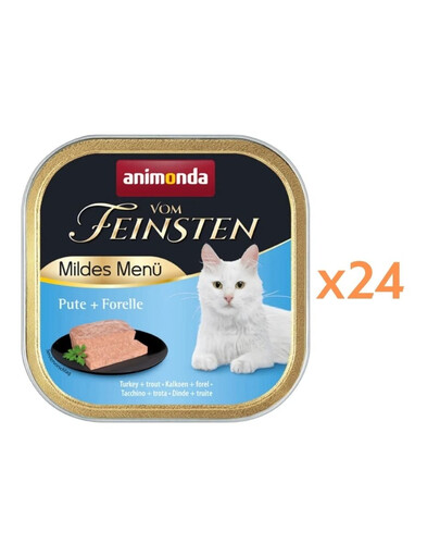 ANIMONDA Vom Feinsten Mild Menue Indyk i pstrąg 24x100g pasztet dla kotów