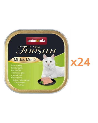 ANIMONDA Vom Feinsten Mild Menue Indyk 24x100g pasztet dla kotów