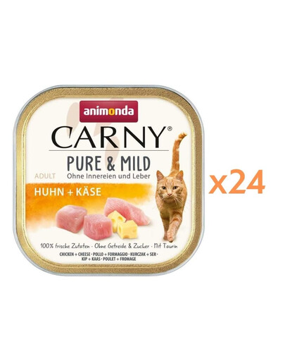 ANIMONDA Carny Pure & Mild Kurczak i ser 24x100g mokra karma dla kotów