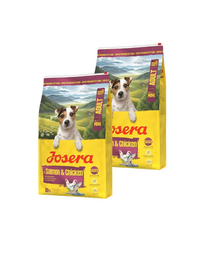 JOSERA Mini Adult Salmon and Chicken 2x10kg bezglutenowa karma z sosem dla psów małych ras