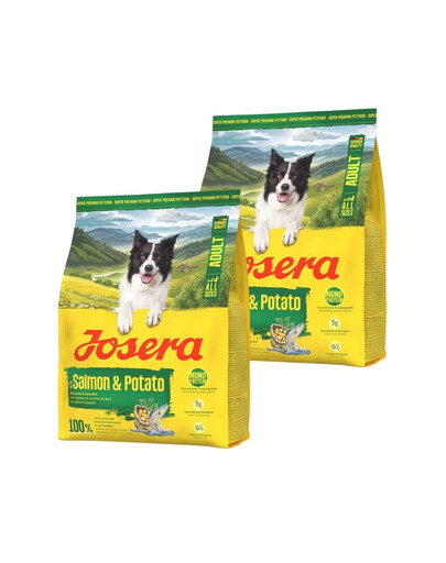 JOSERA Salmon and Potato Adult 2x900g bezzbożowa karma dla psów z wrażliwym żołądkiem
