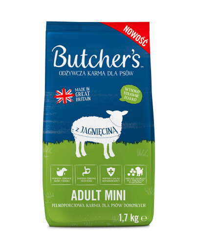 Butcher's Original Małe Rasy, jagnięcina 1,7kg