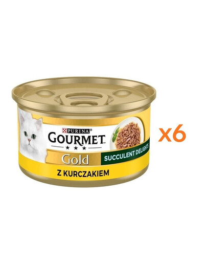 GOURMET Gold Adult Succulent Delights z kurczakiem 6x85g