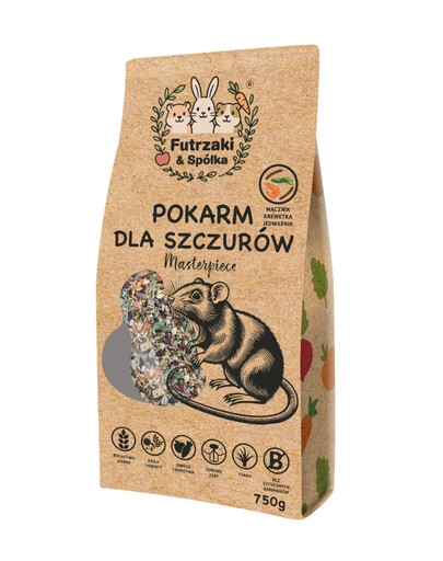 KUCHNIA SZEFA Futrzaki i Spółka Pokarm dla Szczurów 750g