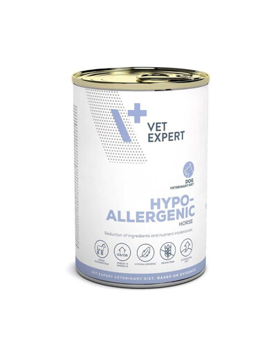 VET EXPERT Veterinary Diet Dog Hypoallergenic Horse 400g konina, mokra karma dla psów z nietolerancją pokarmową