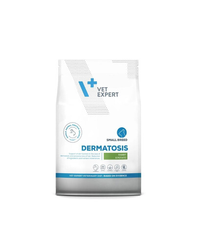 VET EXPERT Veterinary Diet Dermatosis Rabbit and Potato Small Breed 2 kg dla małych psów z zaburzeniami dermatologicznymi