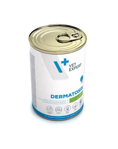 VET EXPERT Veterinary DietDog Dermatosis Rabbit and Pumpkin 400g królik i dynia, mokra karma dla psów z zaburzeniami dermatologicznymi