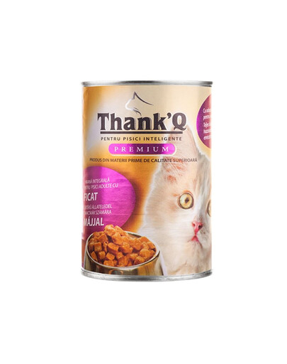 THANK'Q KOT z wątróbką 415 g mokra karma dla kota