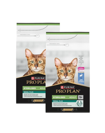 PURINA PRO PLAN Sterilised Renal Plus Bogata w królika 2x1,5 kg sucha karma dla kotów po sterylizacji