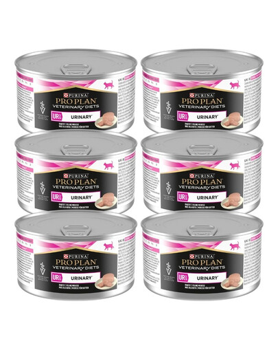 PURINA PRO PLAN Veterinary Diets Feline UR St/Ox Urinary 6x195g mokra karma dla kotów na zdrowie dróg moczowych