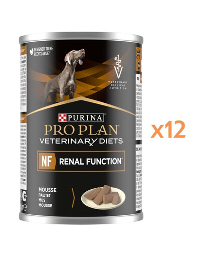 PURINA PRO PLAN Veterinary Diets Canine NF Renal Function 12x400g do wspomagania funkcji nerek, karma mokra dla psów