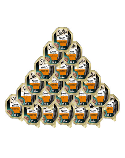 SHEBA Sauce Collection z indykiem w białym sosie 22 x 85 g mokra karma dla kotów