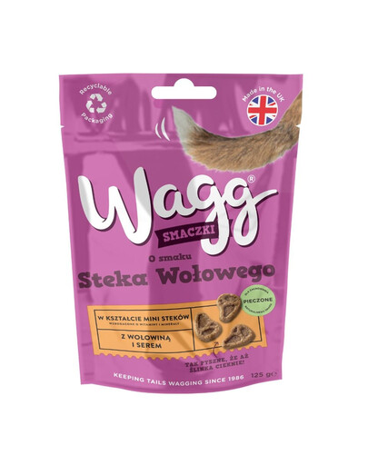 Wagg o smaku steka wołowego 0.125kg smaczki dla PSÓW