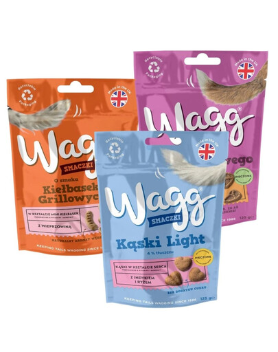 WAGG Mix smaków 3x125g smaczki dla psa