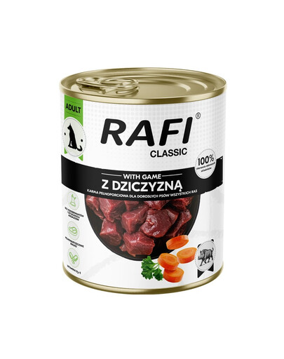 RAFI Classic z dziczyzną 800 g mokra karma dla psa
