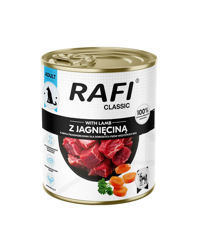 RAFI Classic z jagnięciną 800 g mokra karma dla psa